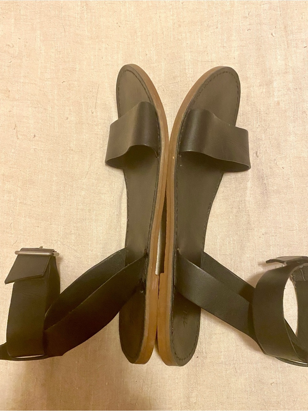 Madewell Boardwalk Ankle Strap Sandal Black Sz 9 - Picture 10 of 13
